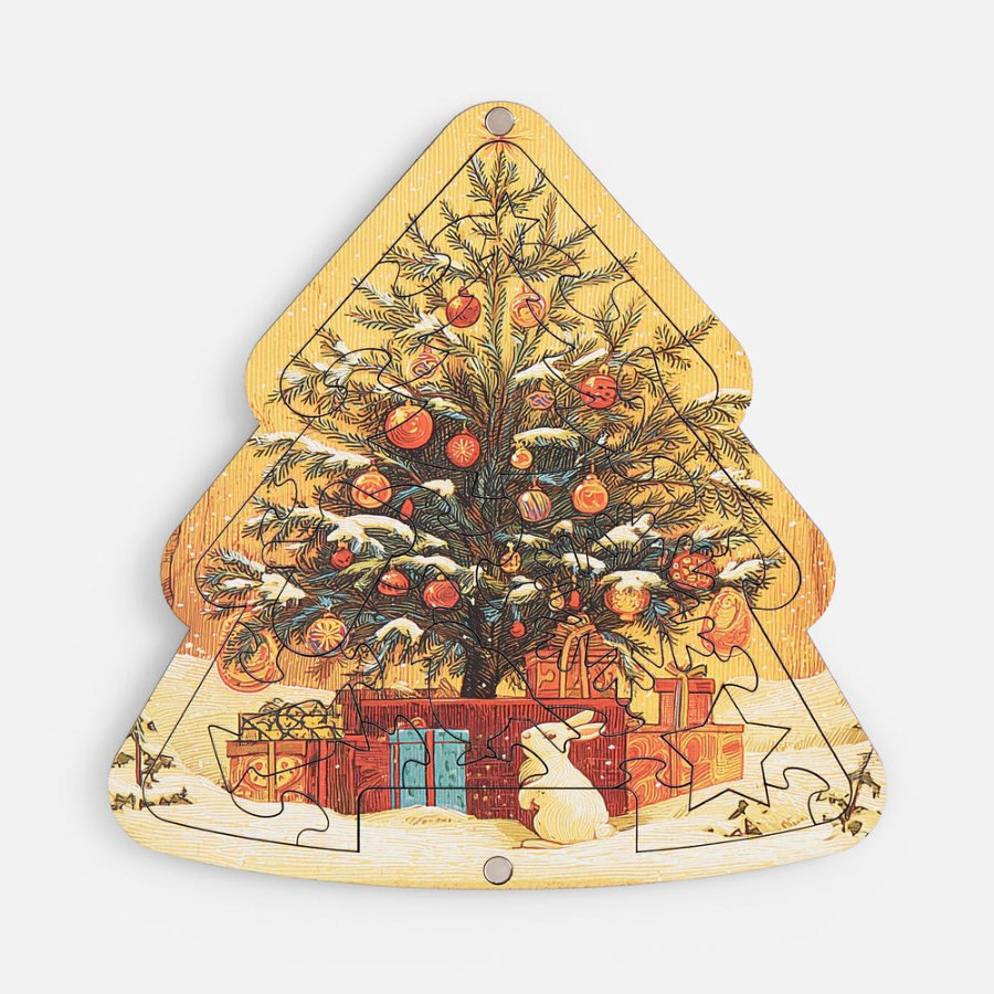 Пазл фигурный с крышкой на магнитах «Праздничный уют»