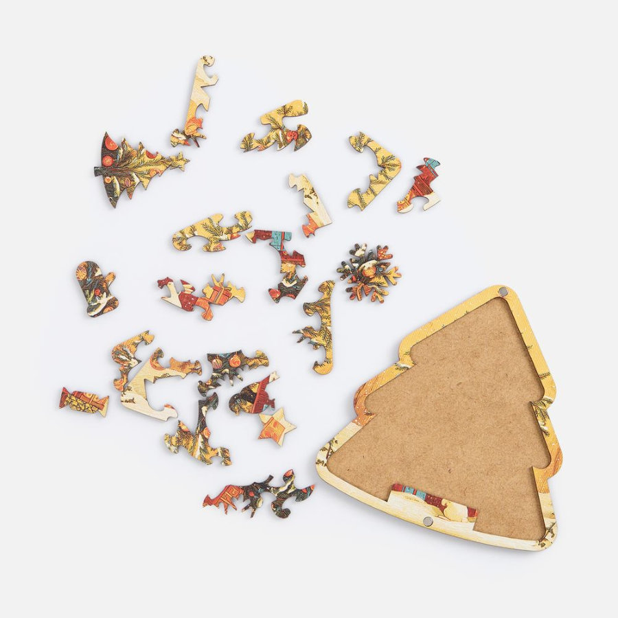 Пазл фигурный с крышкой на магнитах «Праздничный уют»