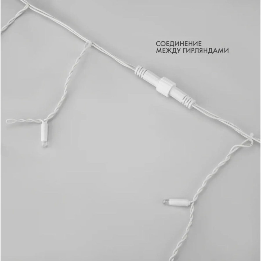 Гирлянда светодиодная Айсикл5х0,7м,Flash,IP67,152LED теп бел