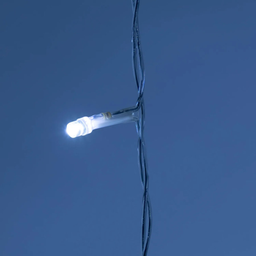 Электрогирлянда Дождь 2x6 м 1200LED мерц. IP44 отсоед.нити, хол.бел.
