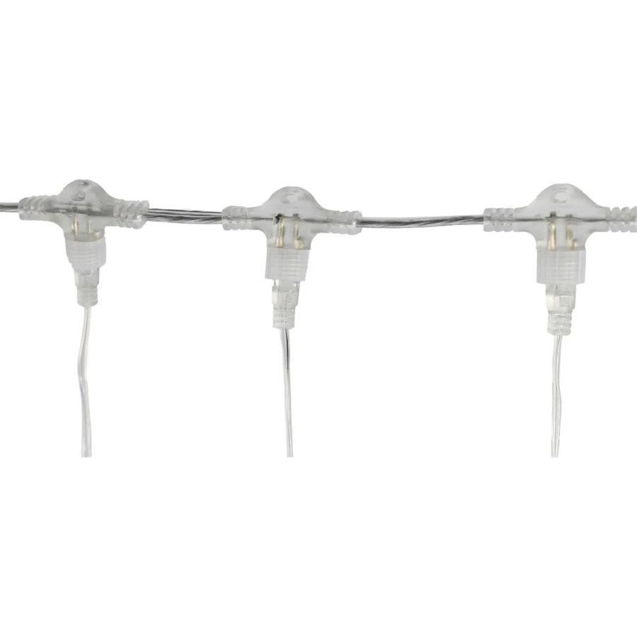 Электрогирлянда Дождь 2x6 м 1200LED мерц. IP44 отсоед.нити, хол.бел.