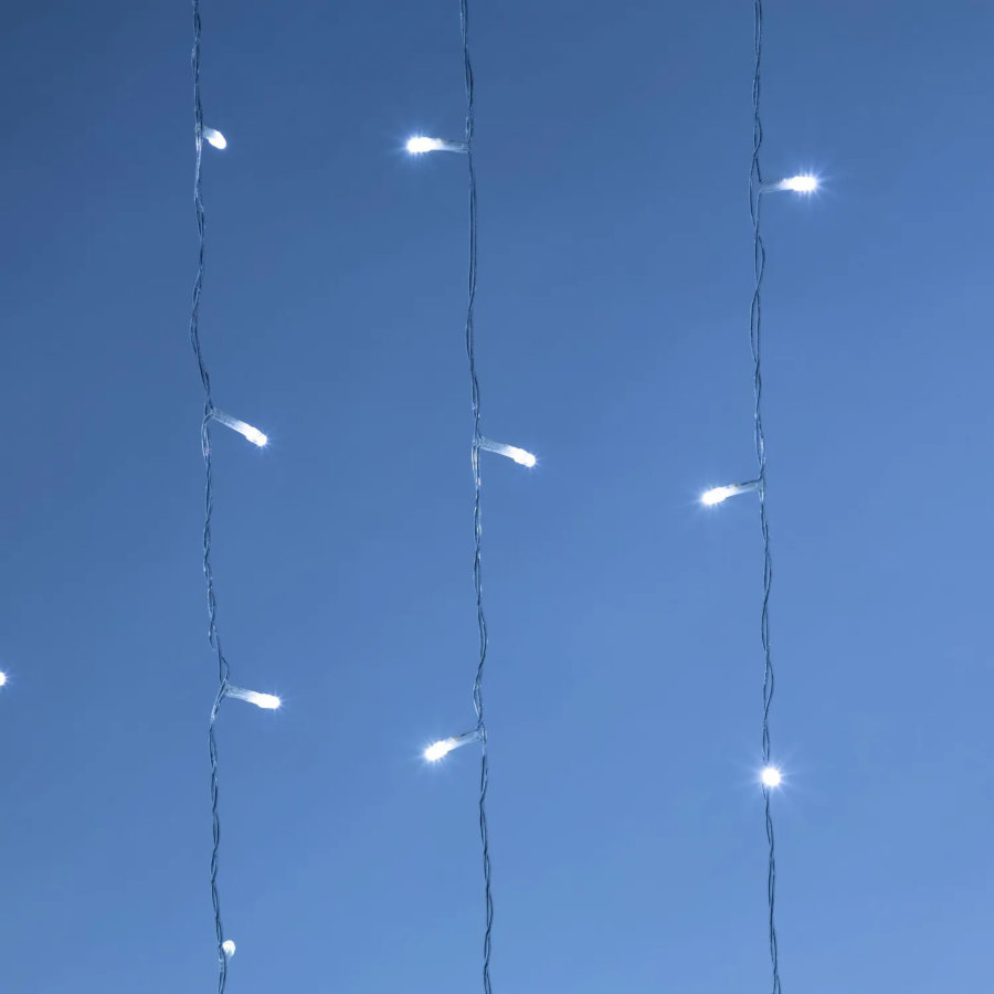 Электрогирлянда Дождь 2x2 м 400LED мерц. IP44 отсоед. нити хол.бел