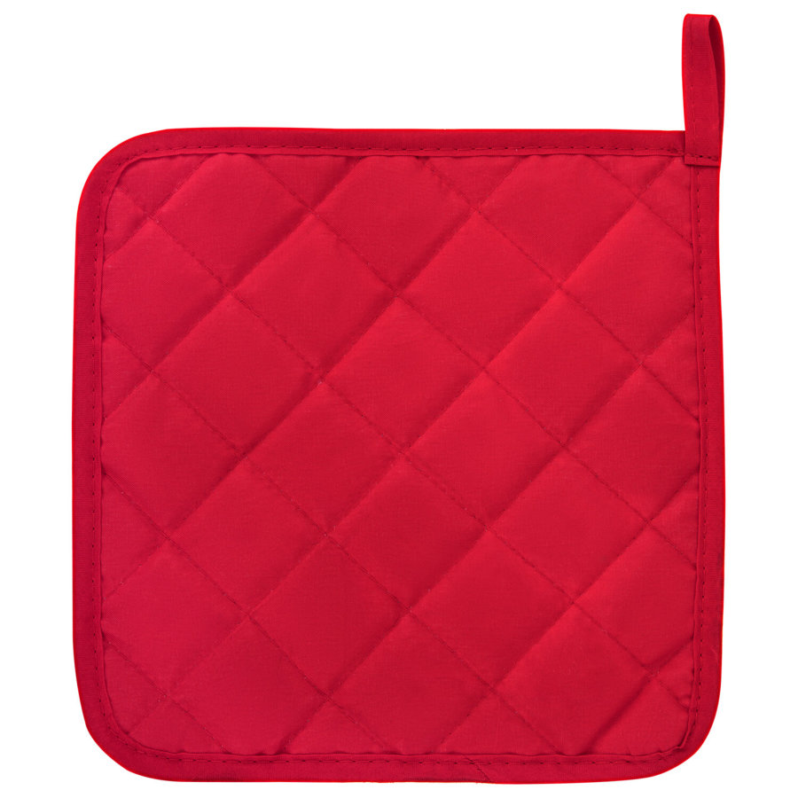 Прихватка новогодняя (1 шт.), 19х19 см, с изображением ЕЛОВЫХ ВЕТОЧЕК, 100% полиэстер, ватин, ЗОЛОТАЯ СКАЗКА