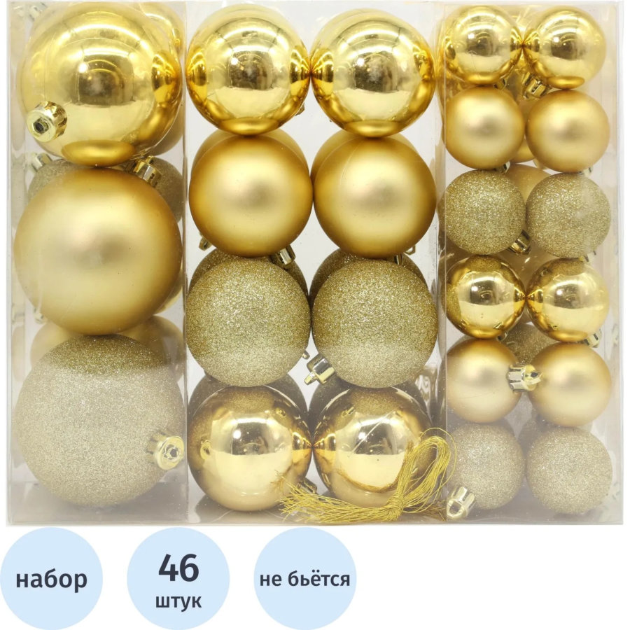 Набор шаров подвесных Шар из полистирола, наб.46 шт 23,6x11,8x27,5см