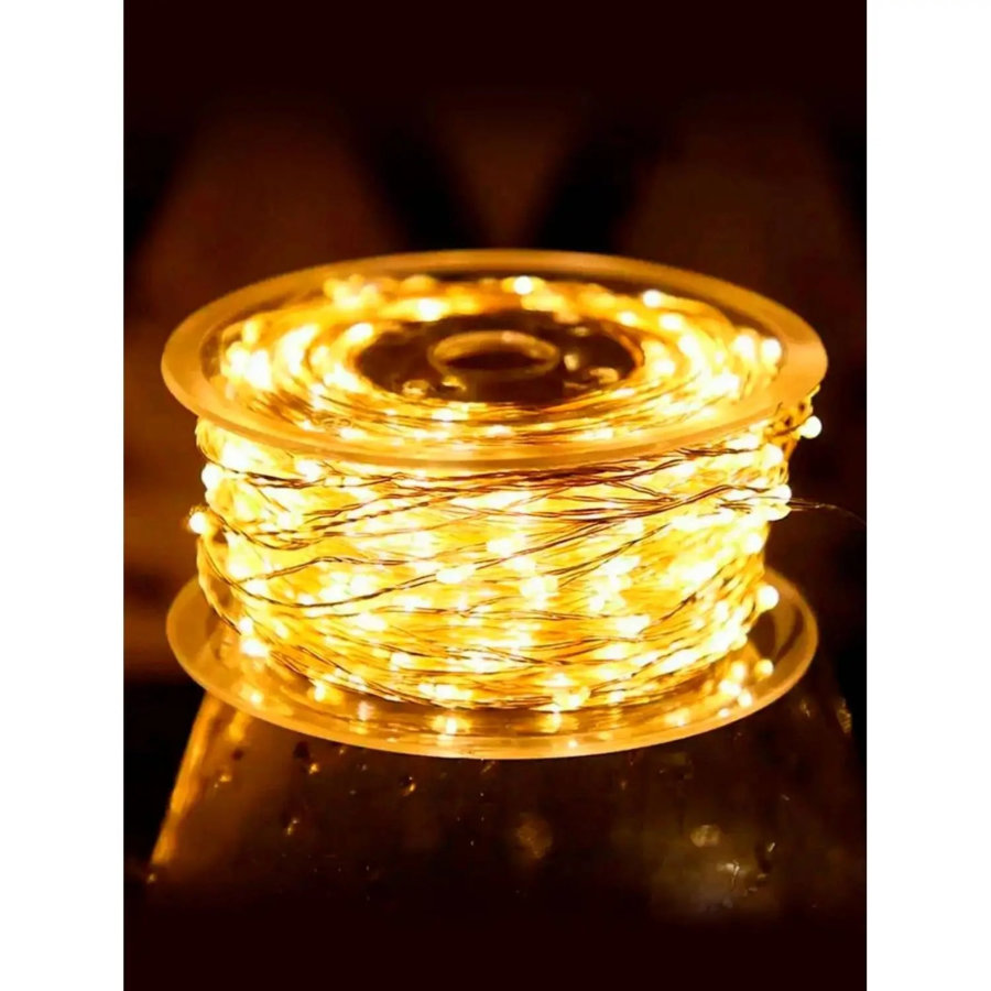 Гирлянда светодиодная 1000 LED ламп, размер 10000cм, тепл. бел,8 реж