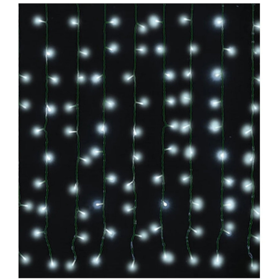 Гирлянда светодиодная 220LED ламп,300x200cм,220B,холодн бел,8реж,IP20