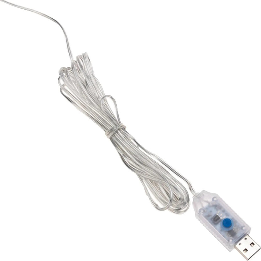 Гирлянда светодиодная ДОЖДЬ ИЗ РОСЫ 3х3м,300LED,тепл бел,IP20,USB