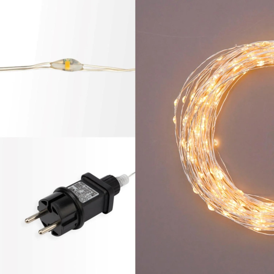 Гирлянда светодиодная РОСА с трансформ.100м,1000LED,тепл бел