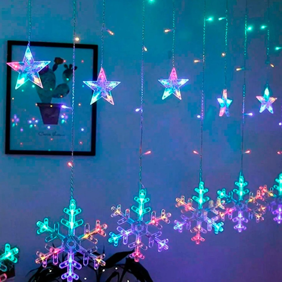 Гирлянда светодиодная на 138LED ламп,300x70,220 B,8реж,IP20
