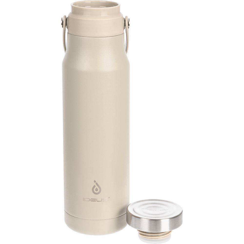 Термобутылка Tateyama серо-бежевая