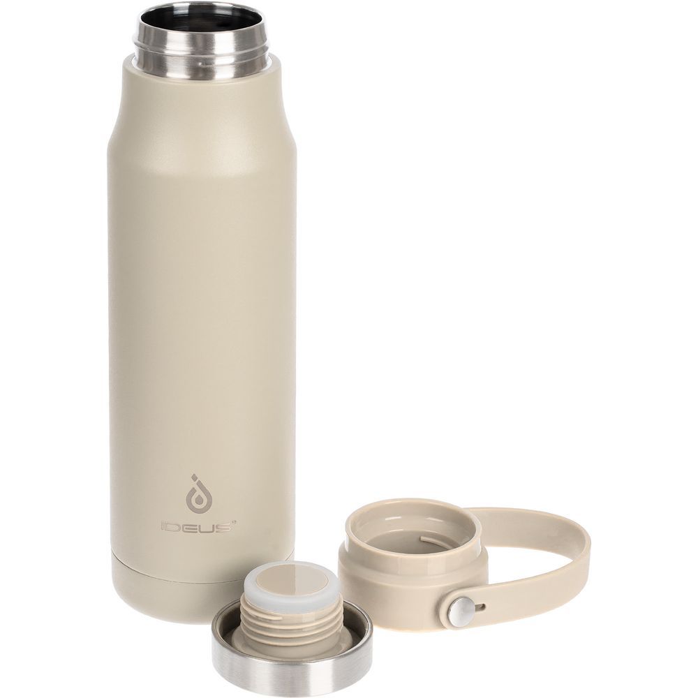 Термобутылка Tateyama серо-бежевая