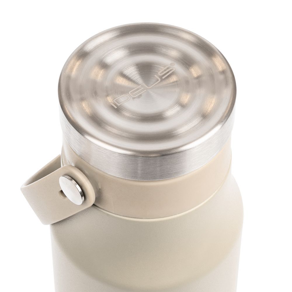 Термобутылка Tateyama серо-бежевая