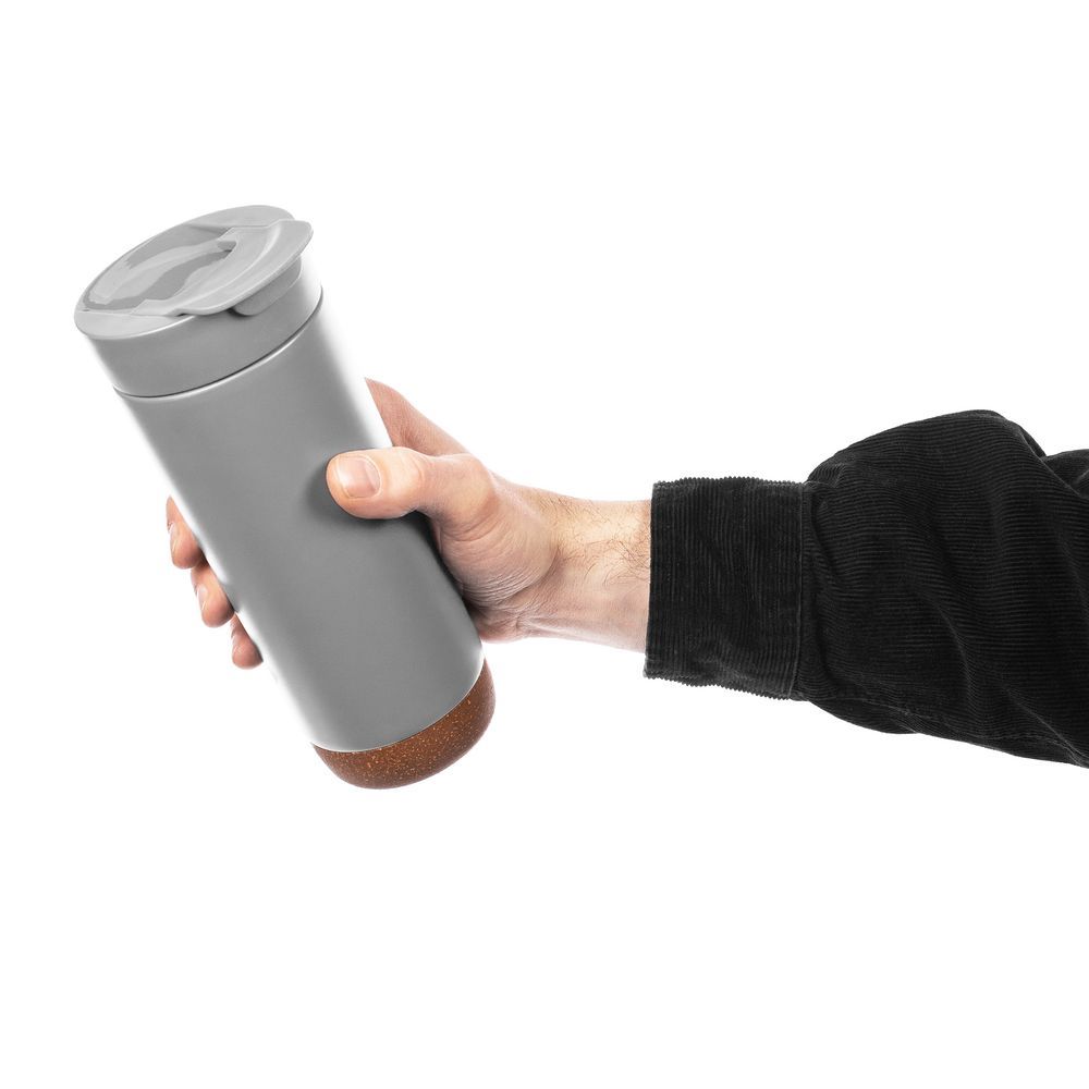 Термостакан Steady серый