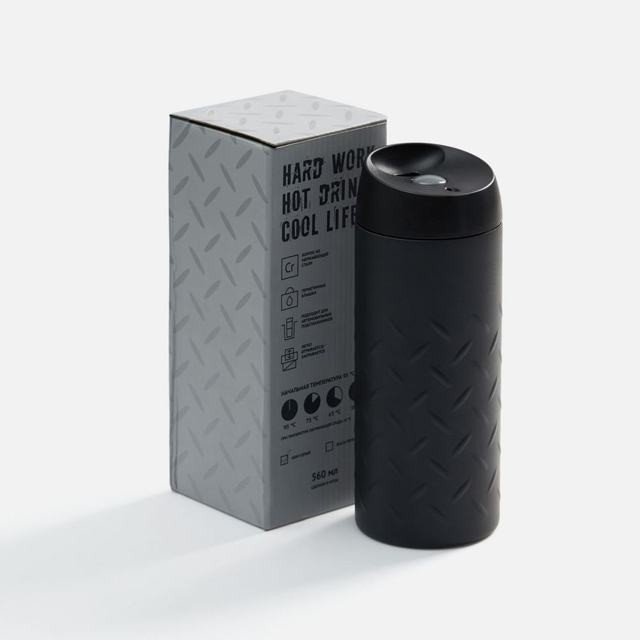 Термостакан Hard Work черный