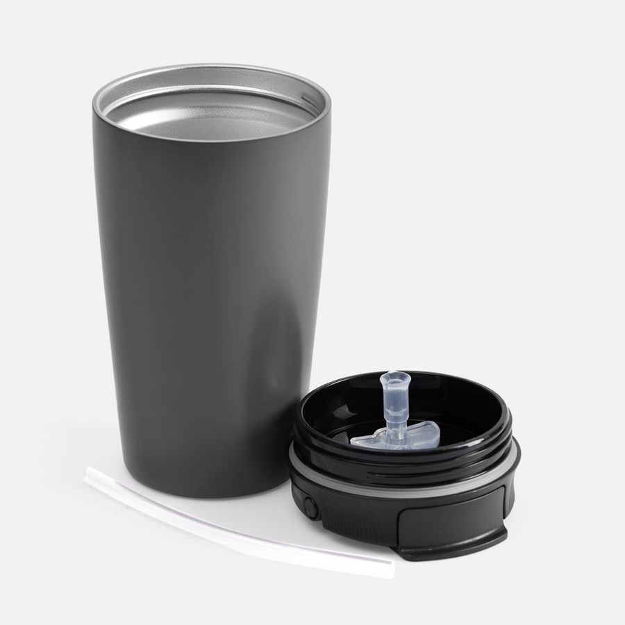 Термостакан с двумя поильниками Duetta серый