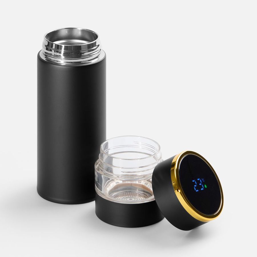 Смарт-бутылка с инфьюзером Thermory черная