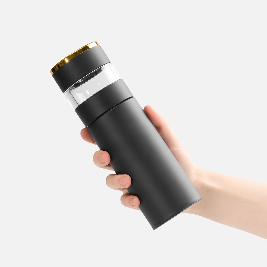 Смарт-бутылка с инфьюзером Thermory черная