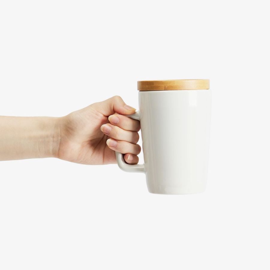 Кружка Vierra с крышкой-костером белая