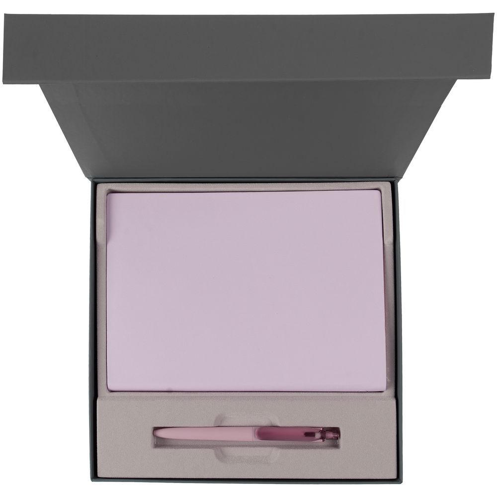 Коробка Memoria с ложементом под ежедневник и ручку ver. 2 серая