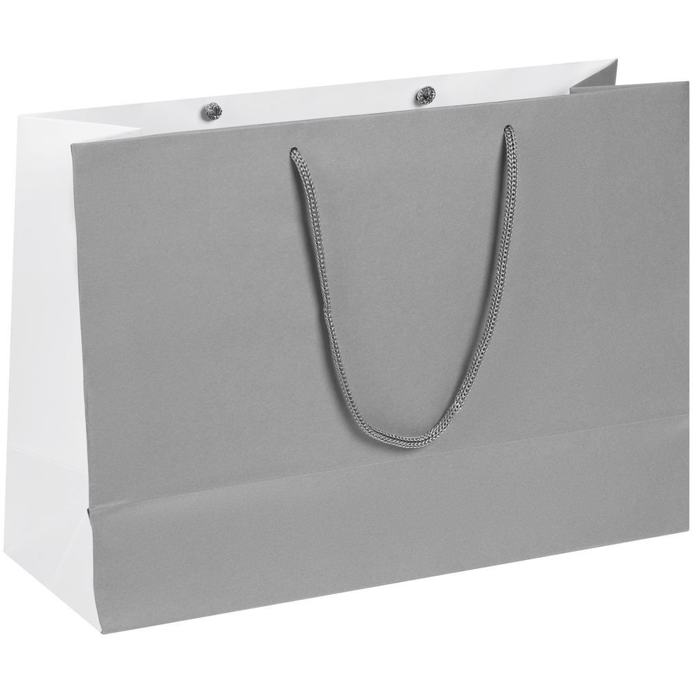 Пакет бумажный Bicolor белый с серым