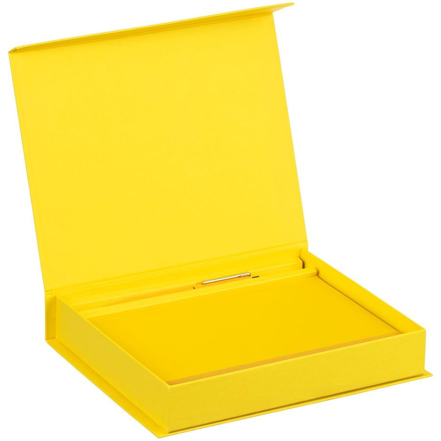 Коробка Duo под ежедневник и ручку желтая