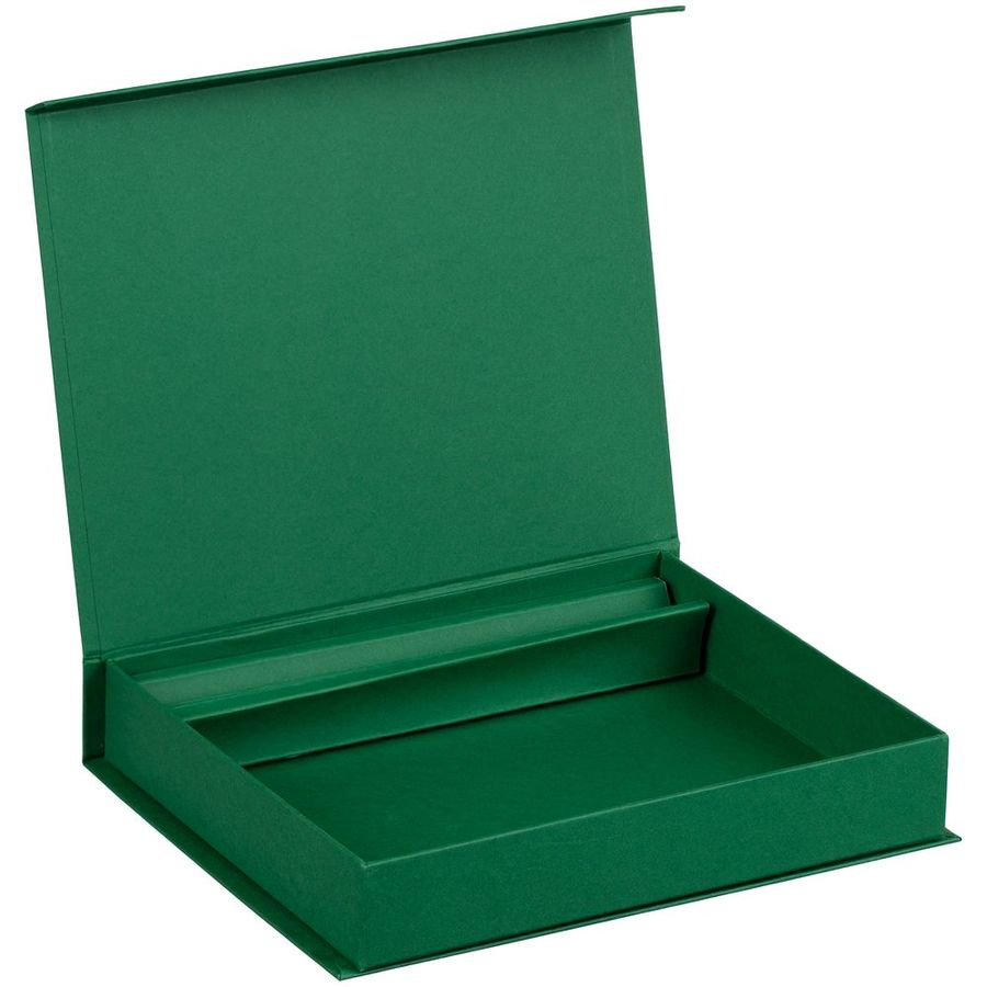 Коробка Duo под ежедневник и ручку зеленая