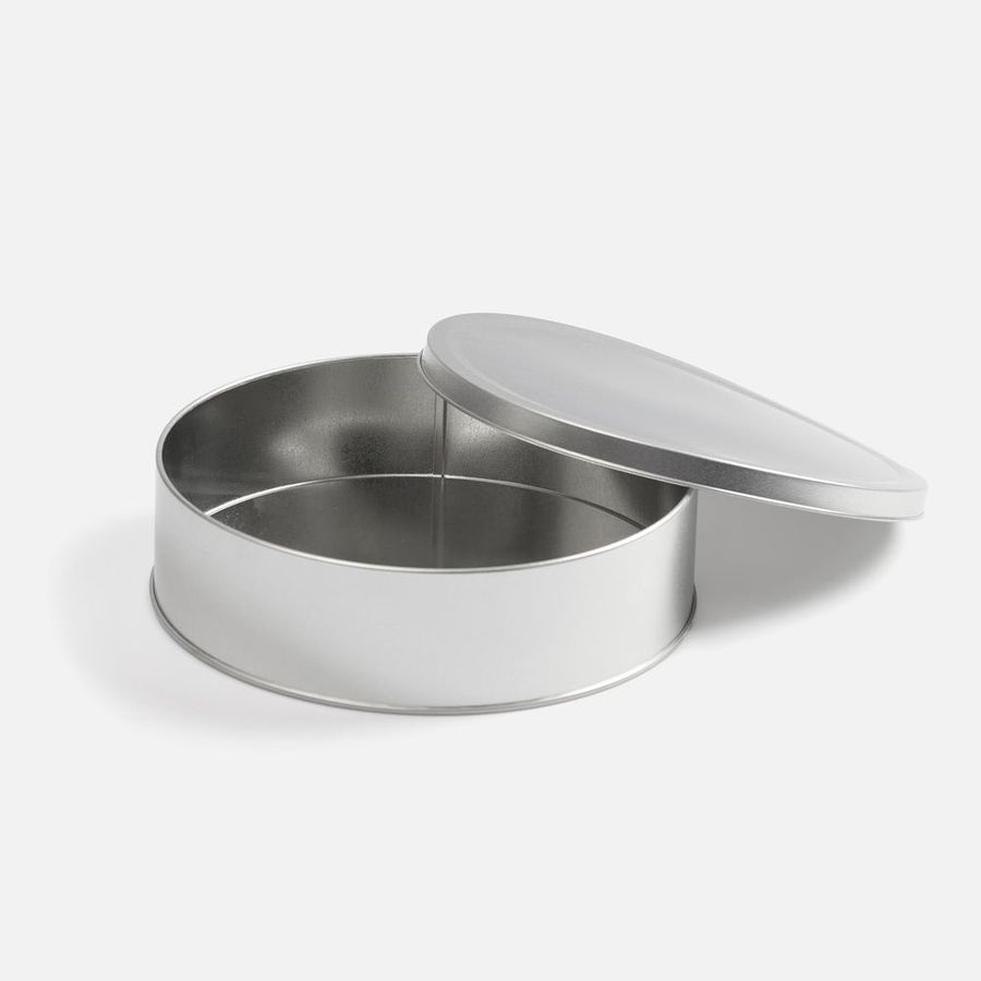 Коробка Pragmax L круглая серебристая