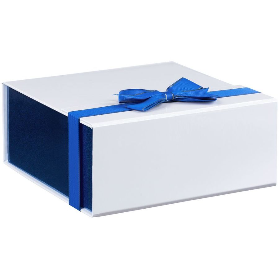 Коробка складная Gallant M белая с синим