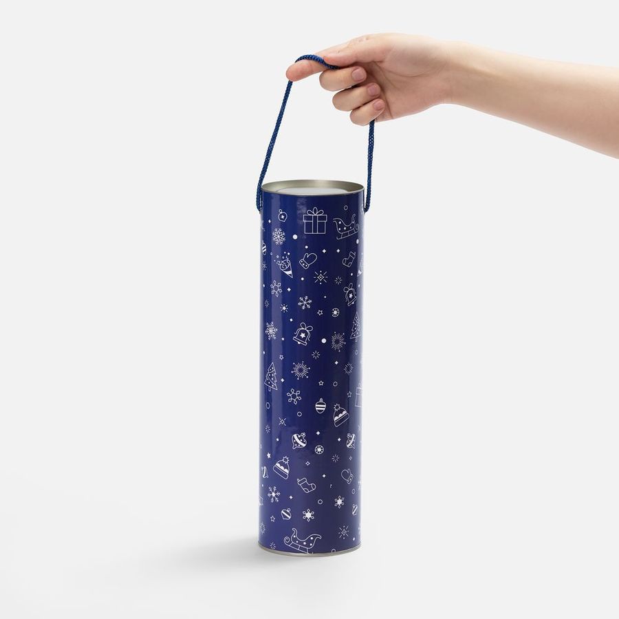 Тубус для бутылки Snowlace синий