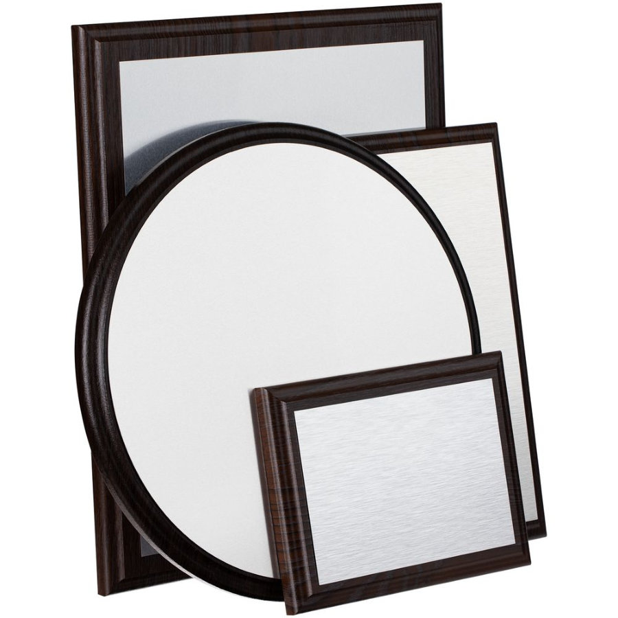 Плакетка Plaque XL венге с серебристой пластиной