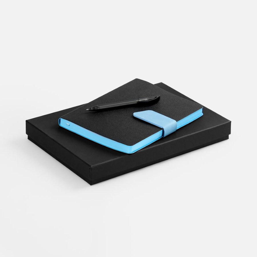 Набор Boom черный с голубым