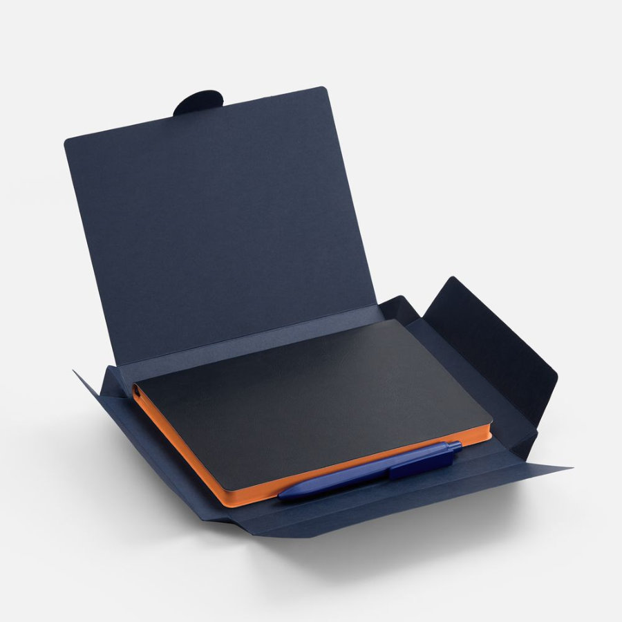 Набор Doppio синий с оранжевым