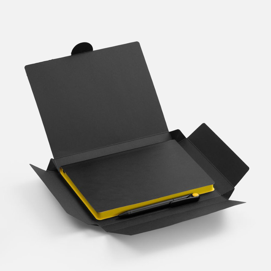 Набор Doppio черный с желтым