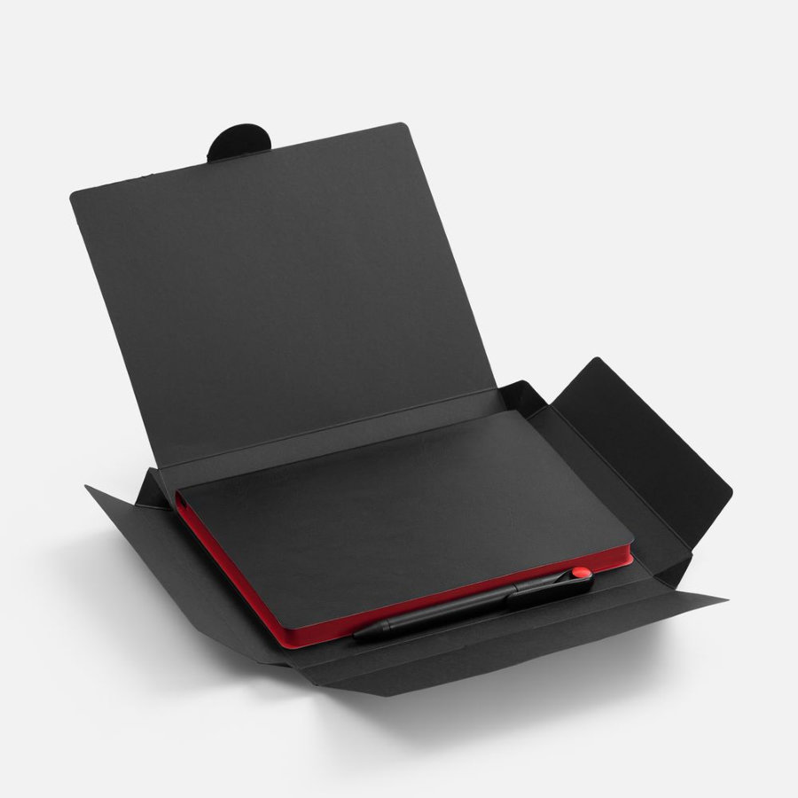 Набор Doppio черный с красным