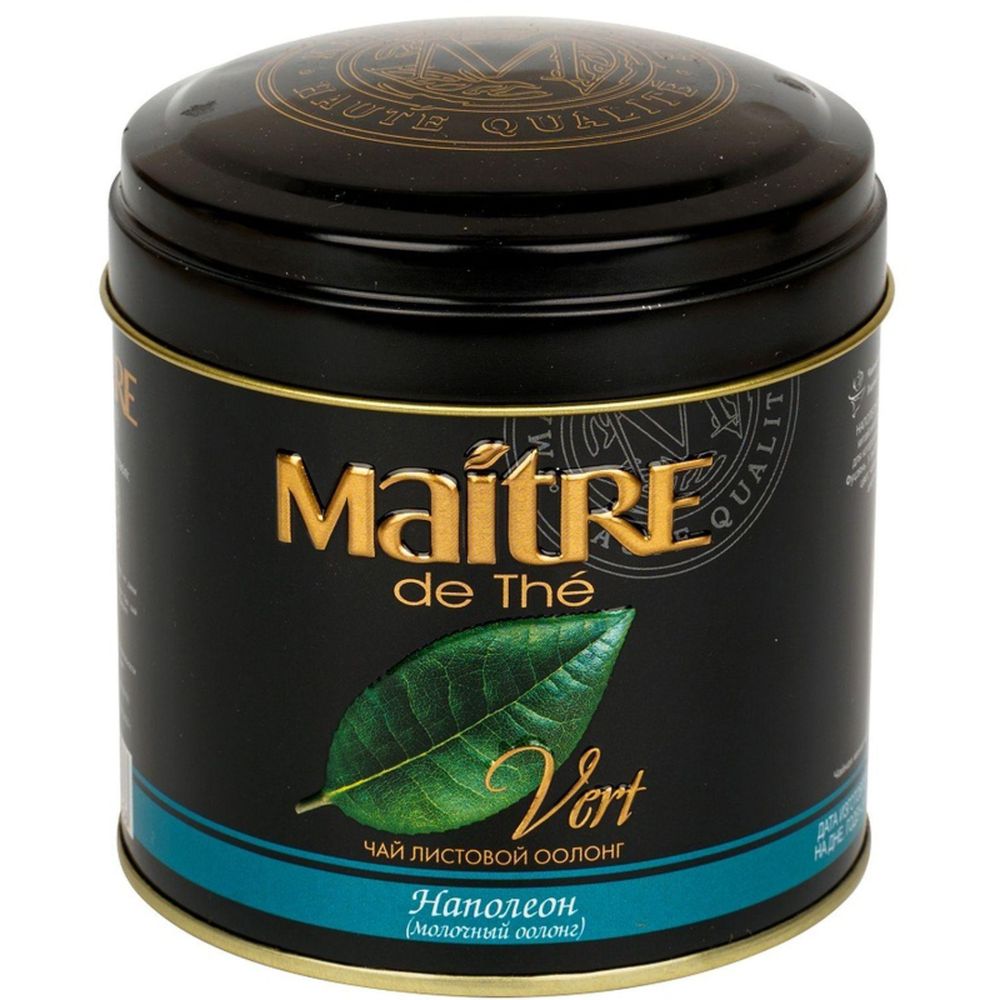 Чай Maitre Наполеон, листовой, зеленый, 100г, жестяная банка