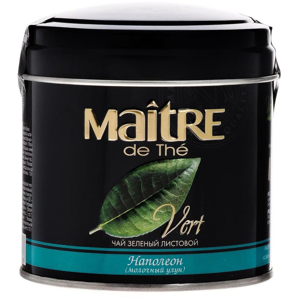 Чай Maitre Наполеон, листовой, зеленый, 100г, жестяная банка