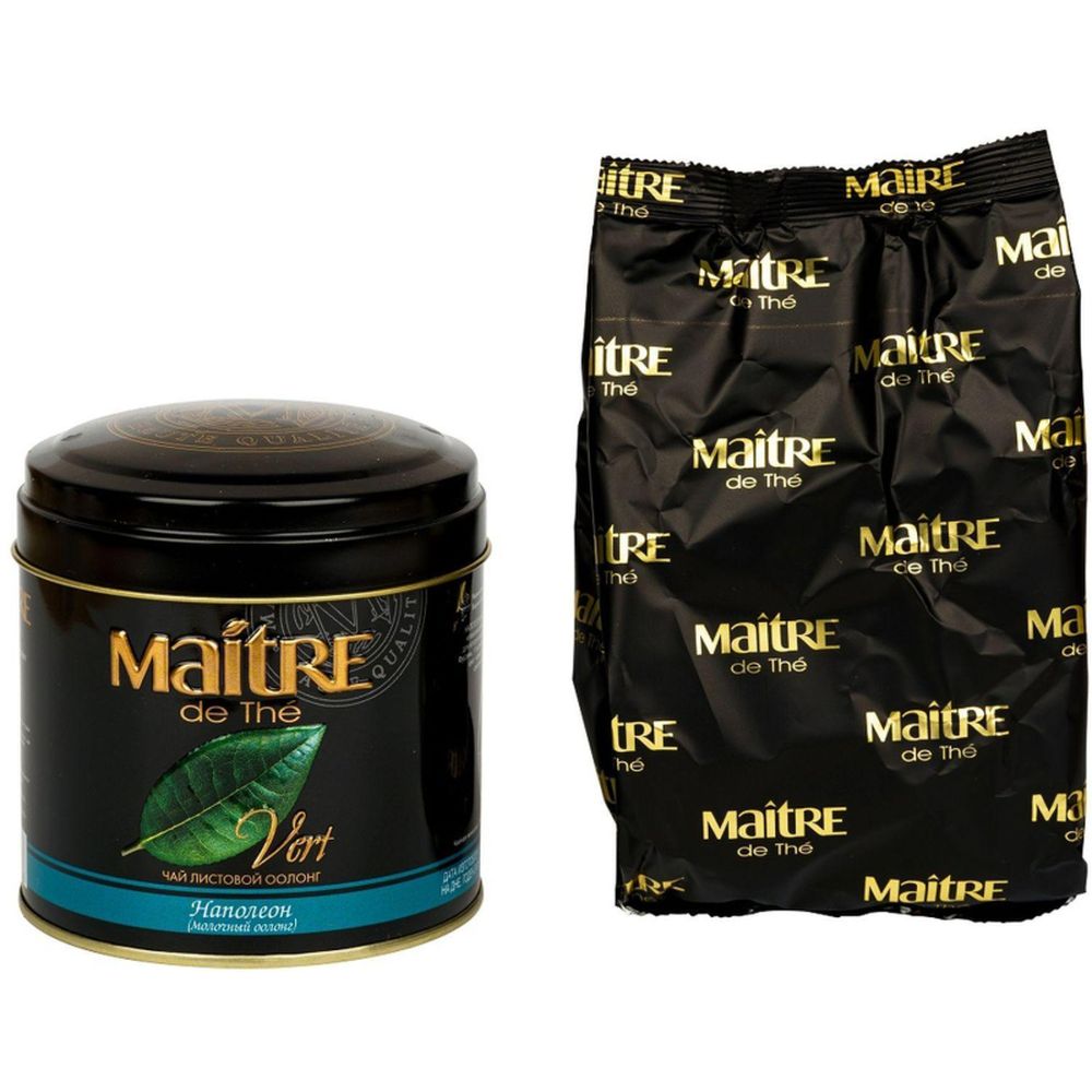 Чай Maitre Наполеон, листовой, зеленый, 100г, жестяная банка