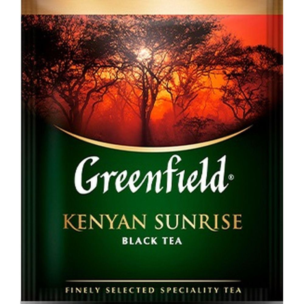 Чай Greenfield Kenyan Sunrise, черный, 100пак/уп