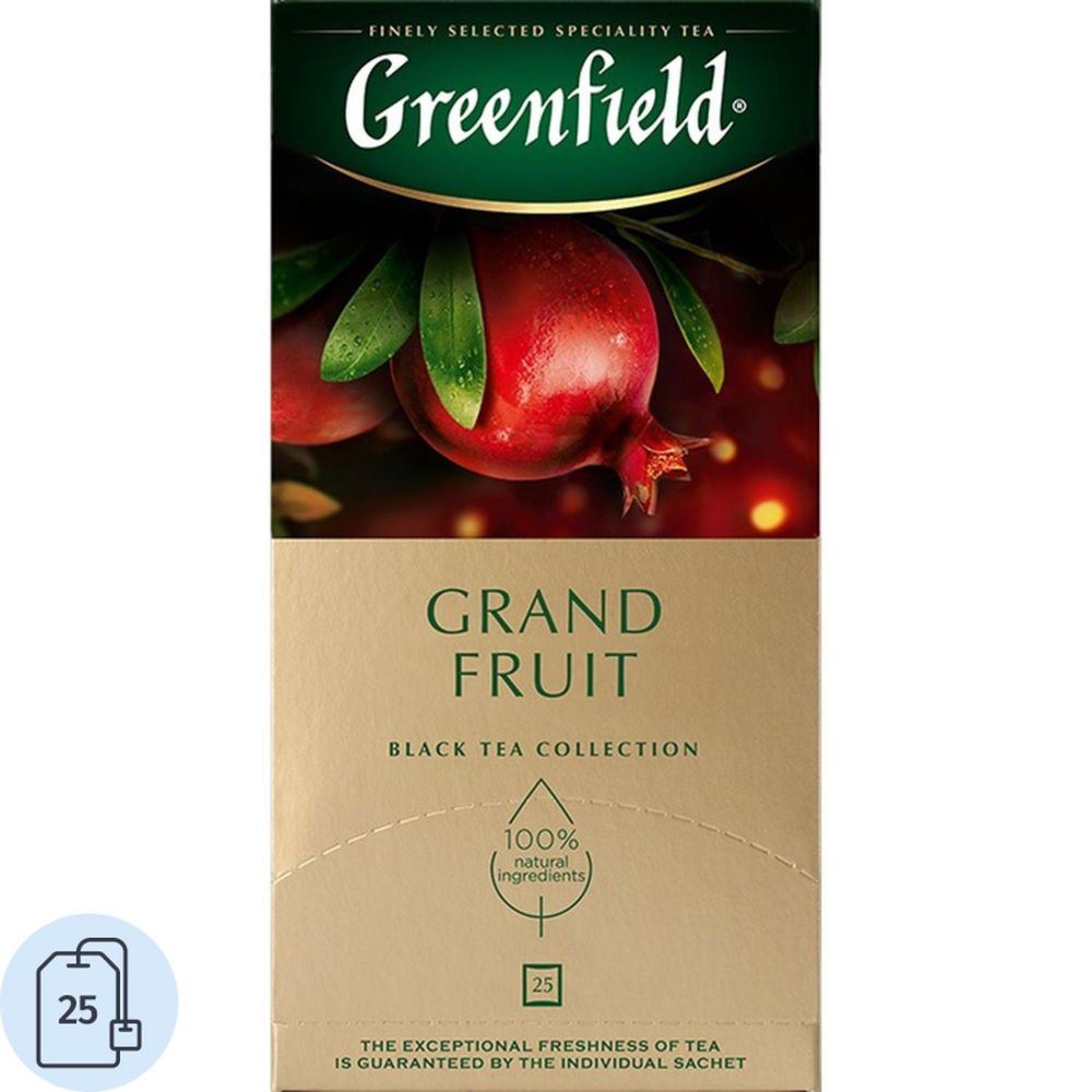 Чай Greenfield Grand Fruit (Гранд Фрут), черный, 25пак/уп