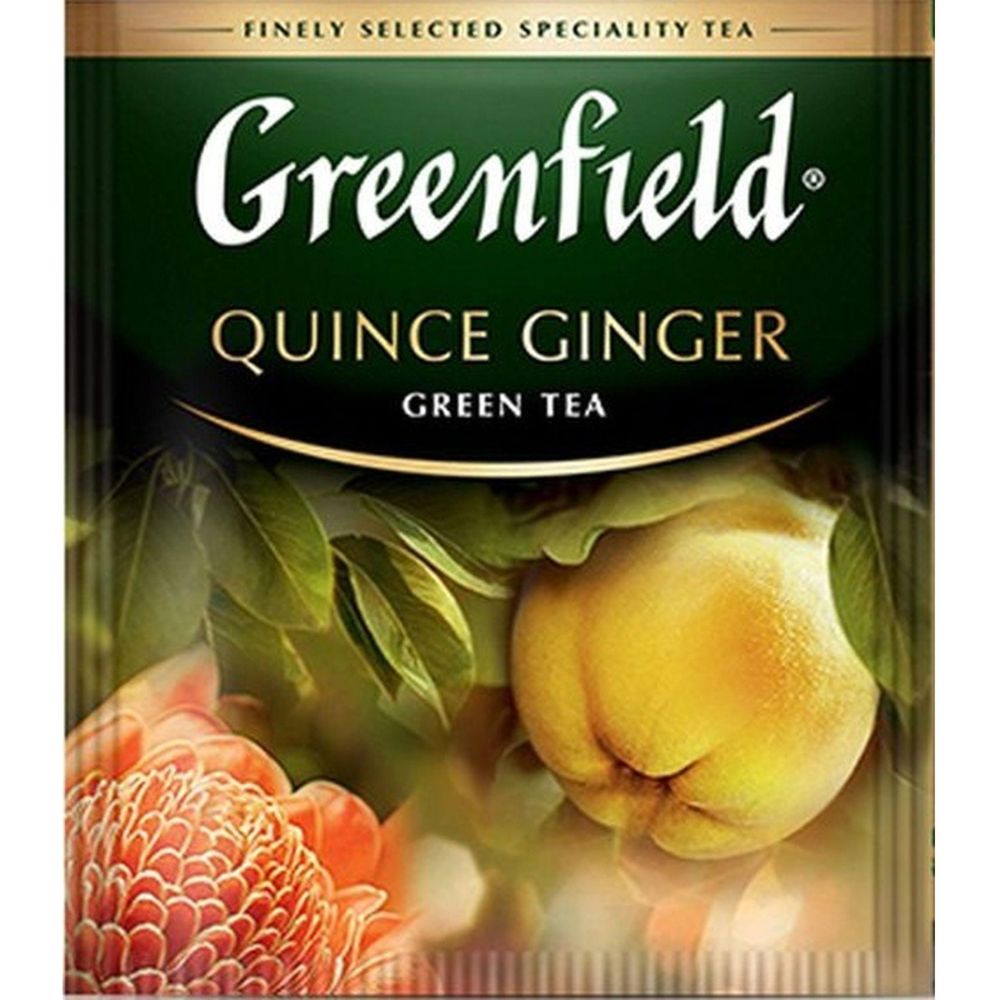 Чай Greenfield Quince Ginger (Квинс Джинджер), зеленый, 25пак/уп