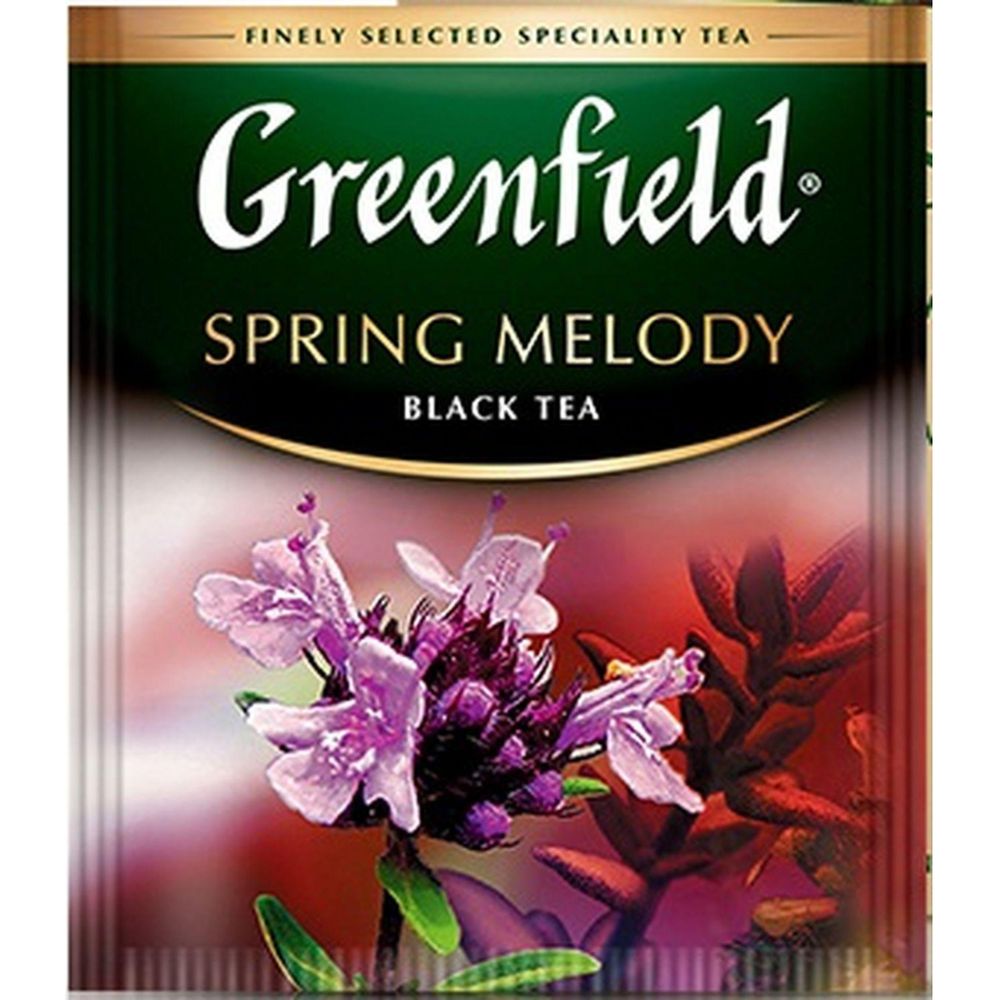 Чай Greenfield Spring Melody черный с чабрецом 100 пакетиков 418718
