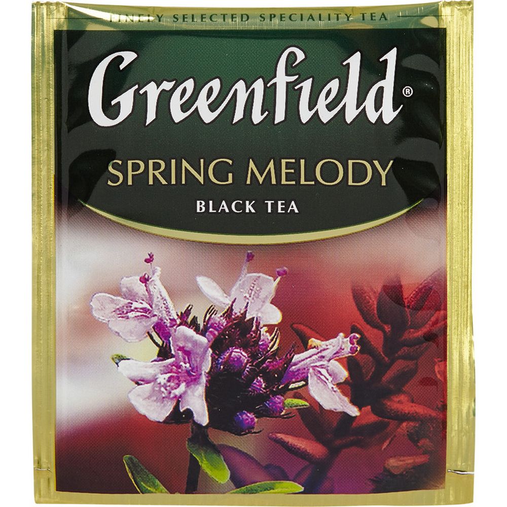 Чай Greenfield Spring Melody черный с чабрецом 100 пакетиков 418718