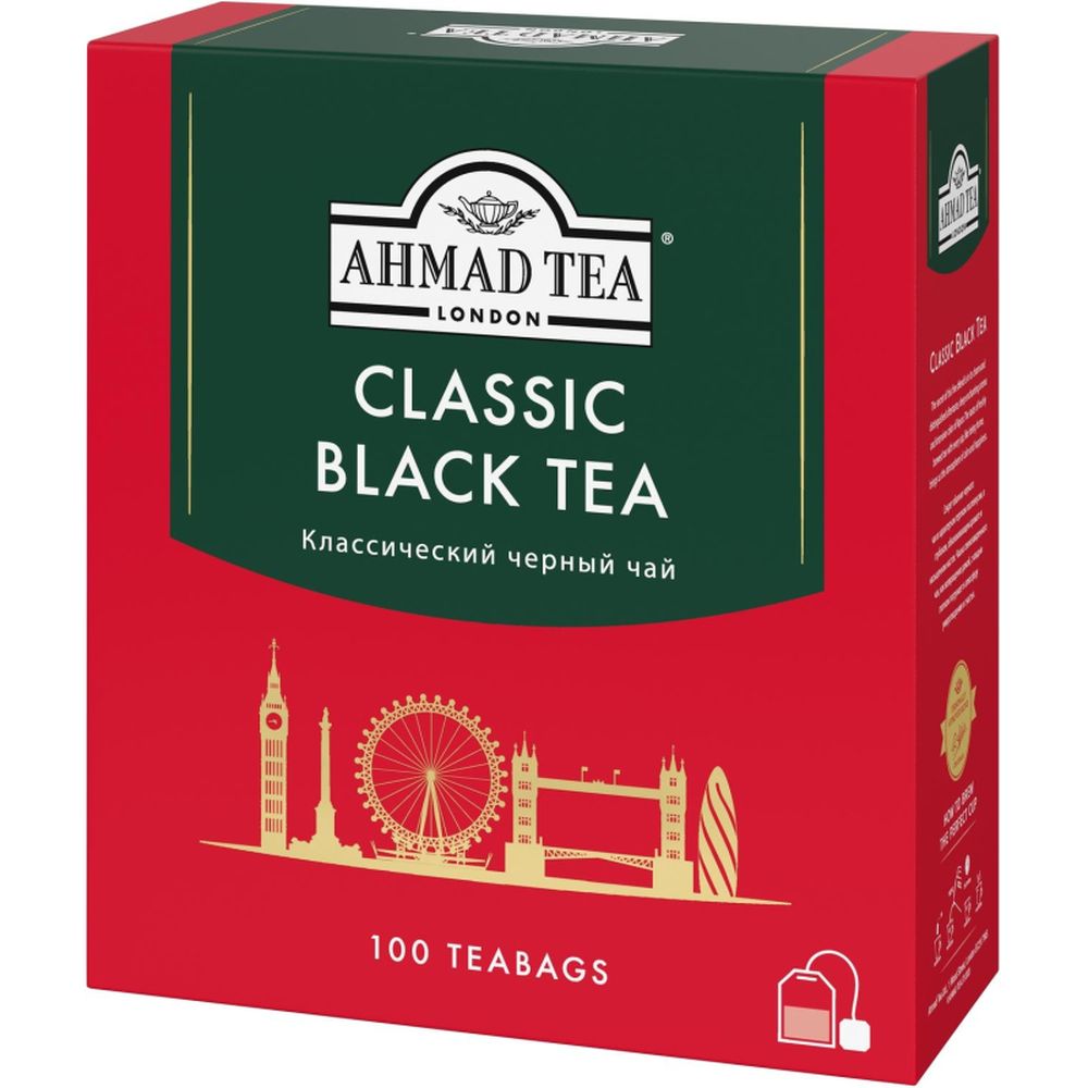 Чай Ahmad Tea классический черный, 100пак/уп
