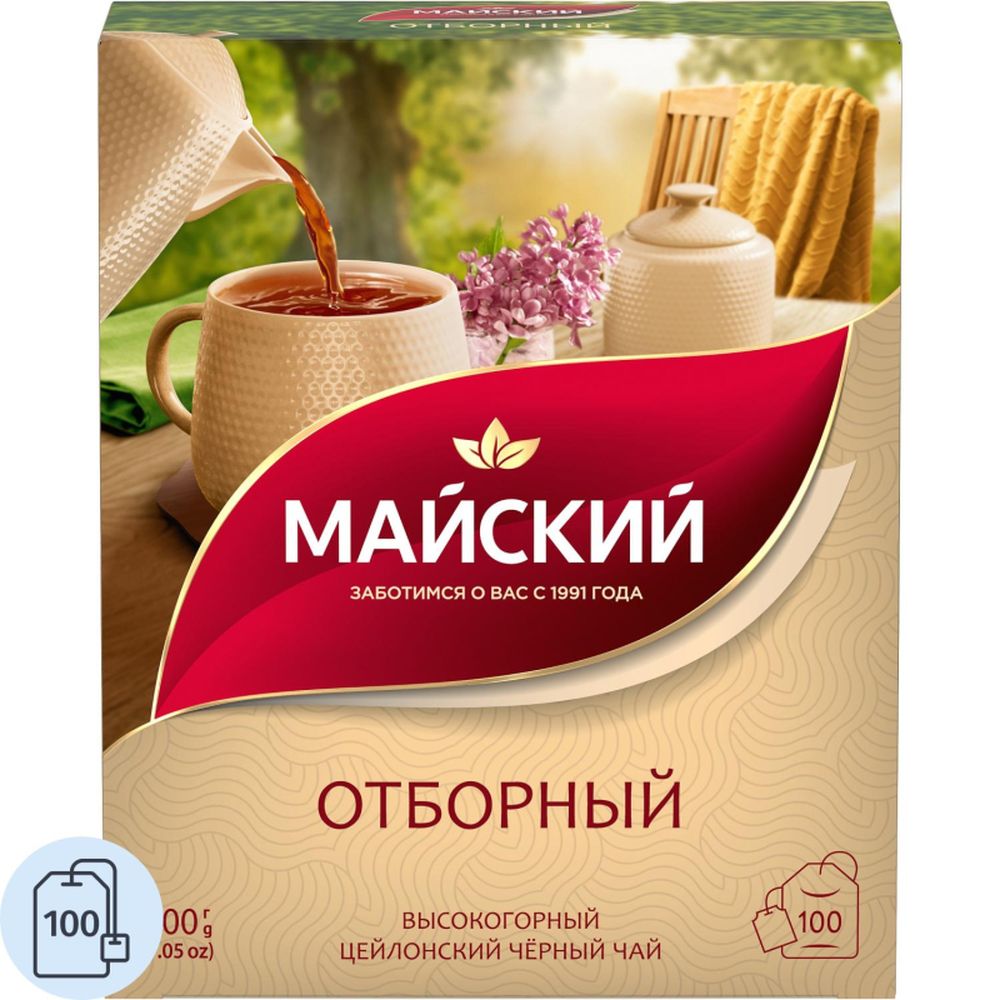 Чай Майский черный Отборный 100пакx2г