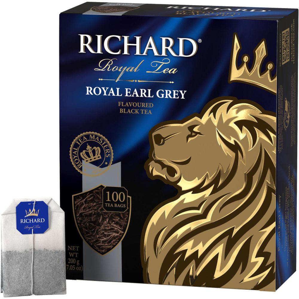 Чай Richard Royal Earl Grey черный, 100 пак