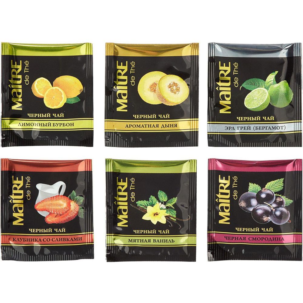 Чай Maitre de The Цветы 12 вкусов 60 пак./уп