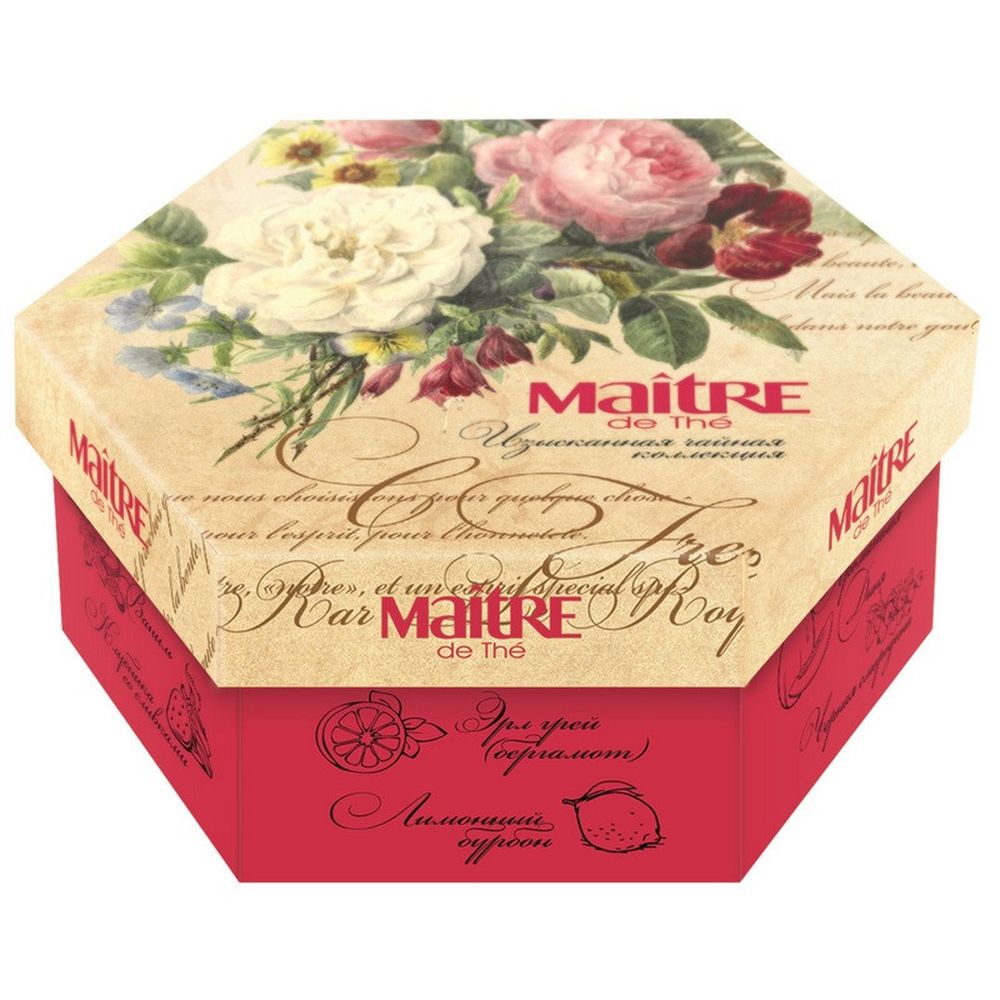 Чай Maitre de The Цветы 12 вкусов 60 пак./уп
