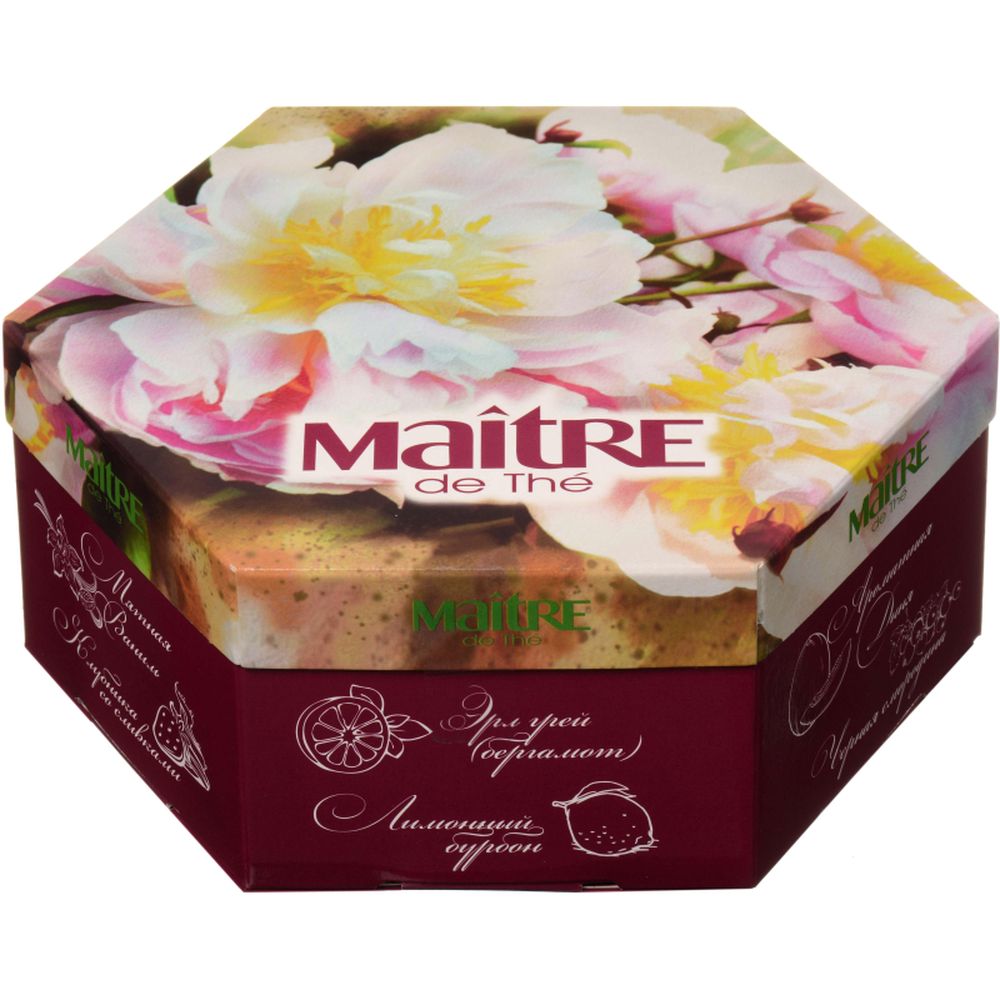 Чай Maitre de The Цветы 12 вкусов 60 пак./уп