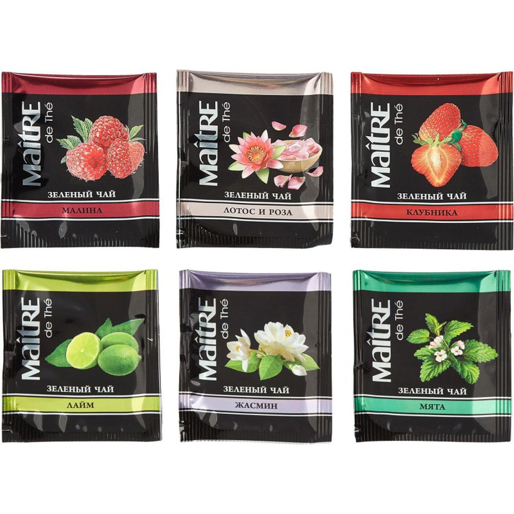 Чай Maitre de The Цветы 12 вкусов 60 пак./уп