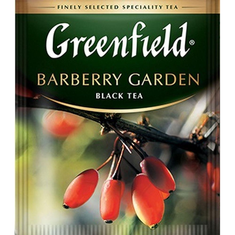 Чай Greenfield Barberry Garden, черный с барбарисом и гибискусом, 25 пак/уп